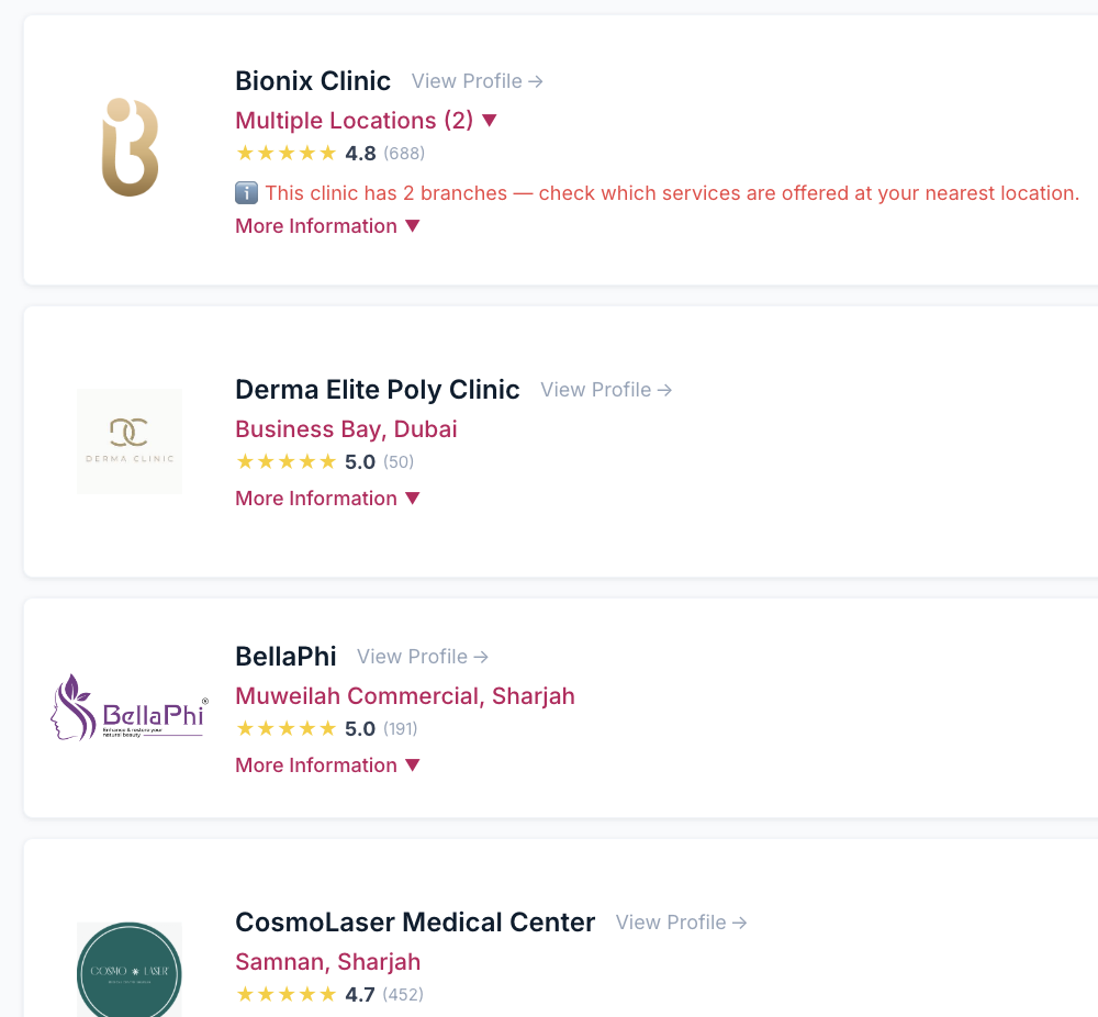 Compare Botox prices across top UAE clinics on MediFinder